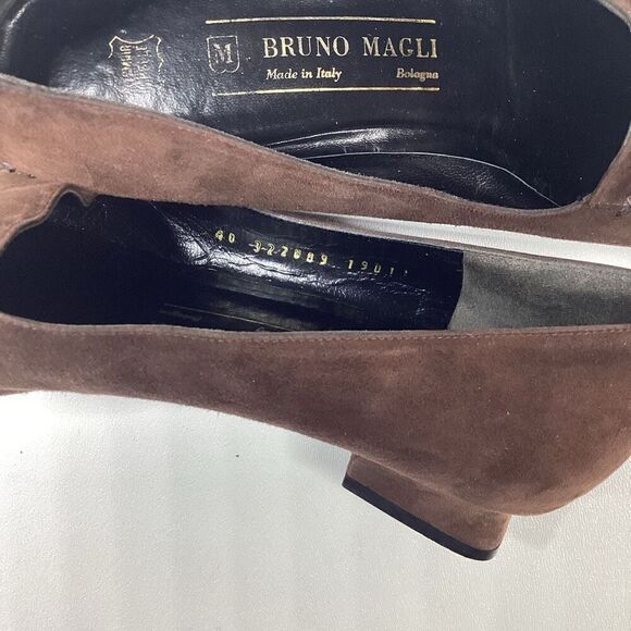 Bruno Magli‎ Suede low loafer in Brown - Picture 13 of 15
